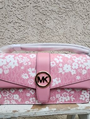 Michael Kors Pink Floral Shoulder Bag